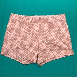 Orange geometric shorts, size 0